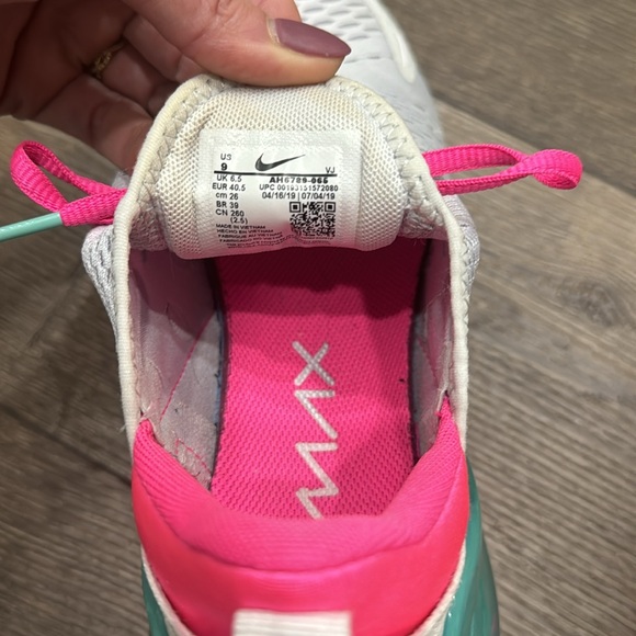 Nike WMNS Air Max 270 Pure Platinum White Pink Blast - Picture 7 of 7